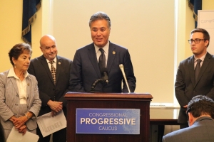 Rep. Jan Schakowsky, Rep. Mark Pocan, Rep. Mark Takano and Hunter Blair